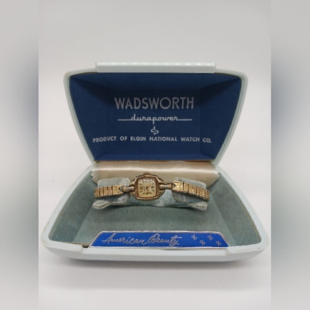 Wadsworth Elgin Wind Up Ladies Wristwatch 10K R.G.P. Bezel Gold Expansion Band​